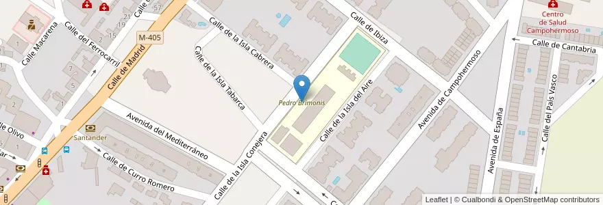 Mapa de ubicacion de Pedro Brimonis en Espanha, Comunidade De Madrid, Comunidade De Madrid, Comarca Sur, Humanes De Madrid.