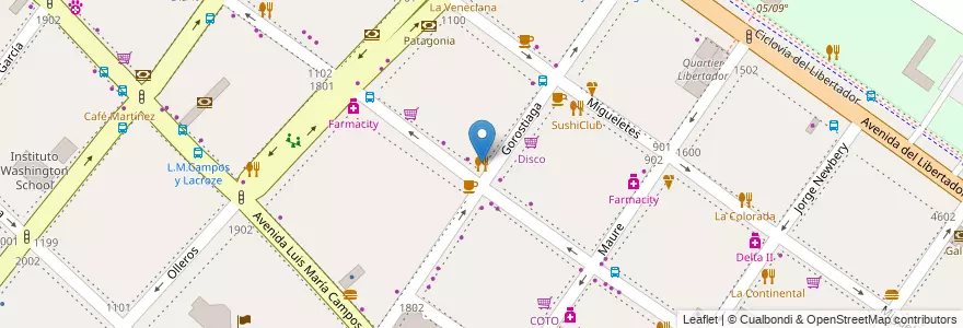 Mapa de ubicacion de Pedro, Palermo en Argentinien, Ciudad Autónoma De Buenos Aires, Buenos Aires, Comuna 14.