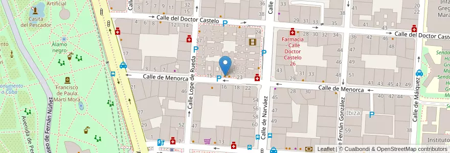 Mapa de ubicacion de Peggy Sue en España, Comunidad De Madrid, Comunidad De Madrid, Área Metropolitana De Madrid Y Corredor Del Henares, Madrid.