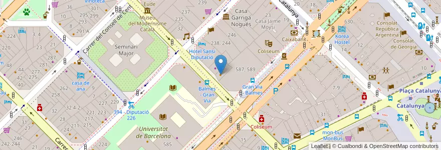 Mapa de ubicacion de Peggy Sue's en Spanje, Catalonië, Barcelona, Barcelonès, Barcelona.