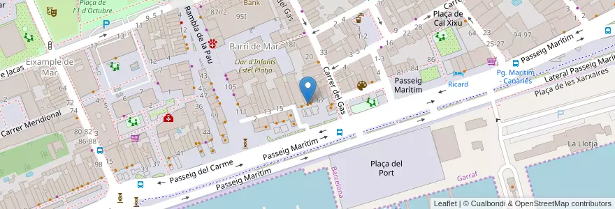 Mapa de ubicacion de Peixos Victoria - Bar de tapas i restaurant en İspanya, Catalunya, Barcelona, Garraf, Vilanova I La Geltrú.