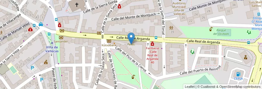 Mapa de ubicacion de Pekes en スペイン, マドリード州, Comunidad De Madrid, Área Metropolitana De Madrid Y Corredor Del Henares, Madrid.