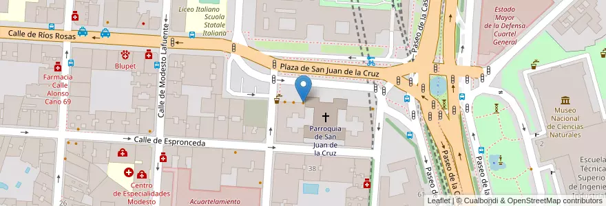 Mapa de ubicacion de Pel Place en Испания, Мадрид, Мадрид, Área Metropolitana De Madrid Y Corredor Del Henares, Мадрид.