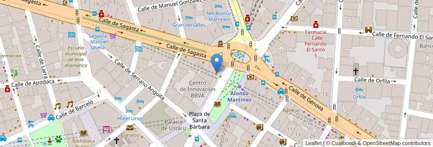 Mapa de ubicacion de Pelican Rouge en Испания, Мадрид, Мадрид, Área Metropolitana De Madrid Y Corredor Del Henares, Мадрид.
