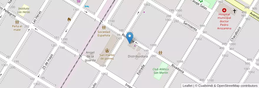 Mapa de ubicacion de Peluqueria en Arjantin, Buenos Aires, Partido De General Las Heras, General Las Heras.