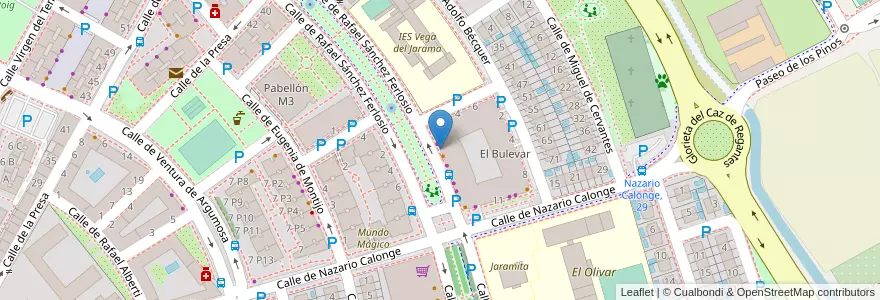 Mapa de ubicacion de Peluquería de mascotas en إسبانيا, منطقة مدريد, منطقة مدريد, Área Metropolitana De Madrid Y Corredor Del Henares, San Fernando De Henares.