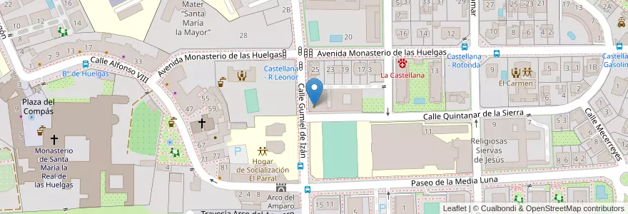 Mapa de ubicacion de Peña Aramburu Boscos en スペイン, カスティーリャ・イ・レオン州, Burgos, Alfoz De Burgos, Burgos.