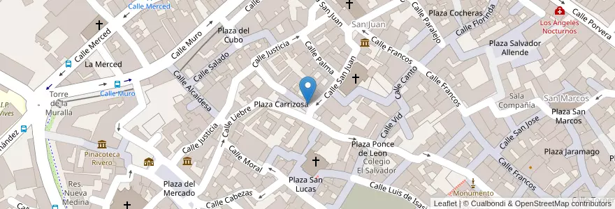 Mapa de ubicacion de Peña Flamenca Antonio Chacón en إسبانيا, أندلوسيا, قادس, Campiña De Jerez, شريش.