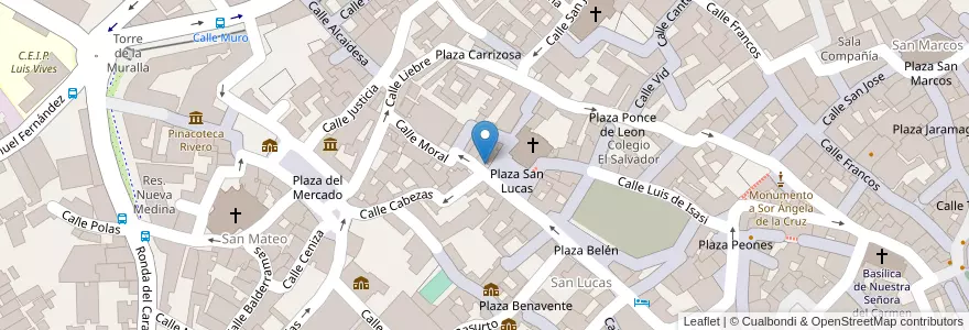Mapa de ubicacion de Peña Flamenca La Buena Gente en Spanje, Andalusië, Cádiz, Campiña De Jerez, Jerez De La Frontera.