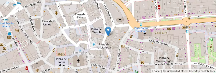 Mapa de ubicacion de Peña Taurina Taberna Española en Испания, Арагон, Уэска, Hoya De Huesca / Plana De Uesca, Уэска.