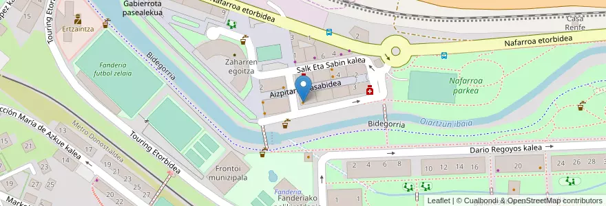 Mapa de ubicacion de Peña en Espagne, Pays Basque Autonome, Guipuscoa, Donostialdea, Errenteria.