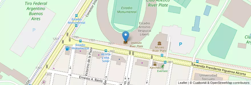 Mapa de ubicacion de Pensión del Club River Plate, Belgrano en الأرجنتين, Ciudad Autónoma De Buenos Aires, Buenos Aires, Comuna 13.