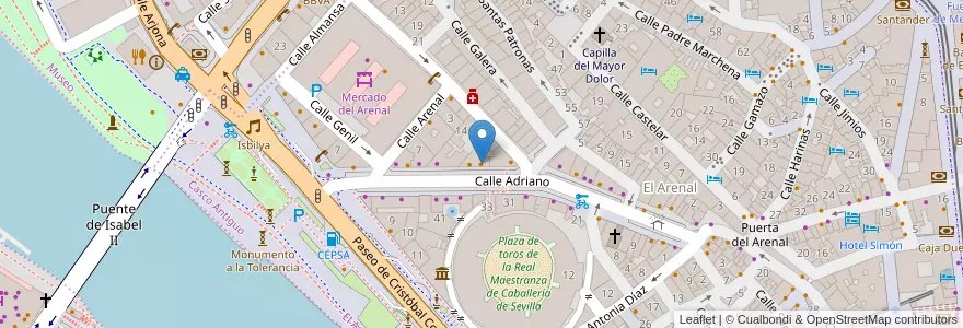 Mapa de ubicacion de Pepe Hillo en Испания, Андалусия, Севилья, Севилья.