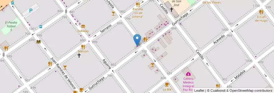 Mapa de ubicacion de Pepe Jeans, Villa Crespo en 阿根廷, Ciudad Autónoma De Buenos Aires, 布宜诺斯艾利斯, Comuna 15.