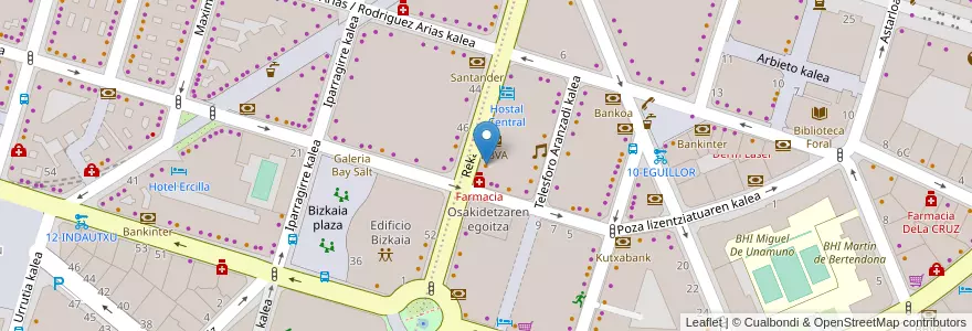 Mapa de ubicacion de Pepe's Bar en Espagne, Pays Basque Autonome, Biscaye, Grand-Bilbao, Bilbao.