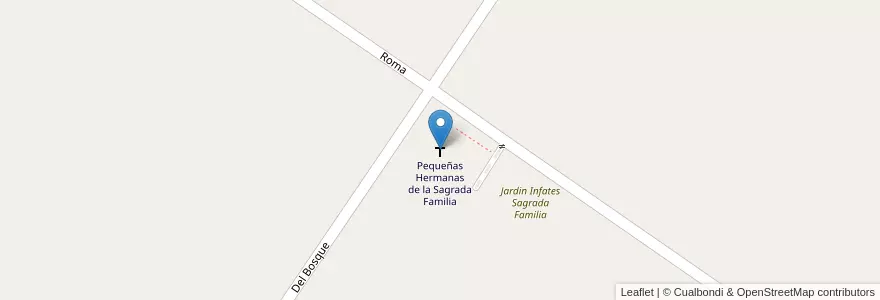 Mapa de ubicacion de Pequeñas Hermanas de la Sagrada Familia en Argentinien, Chile, Mendoza, Departamento Maipú, Distrito Rodeo Del Medio.