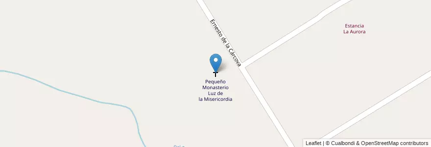 Mapa de ubicacion de Pequeño Monasterio Luz de la Misericordia en Arjantin, Buenos Aires, Partido Del Pilar, Zelaya.