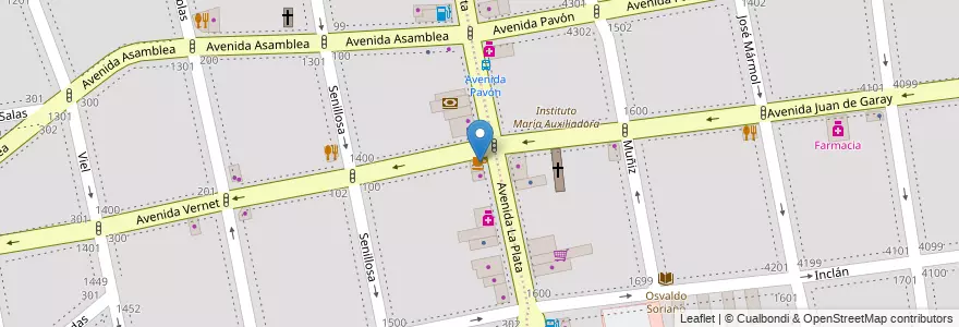 Mapa de ubicacion de Per-Noi Cafe, Parque Chacabuco en Argentinië, Ciudad Autónoma De Buenos Aires, Buenos Aires.