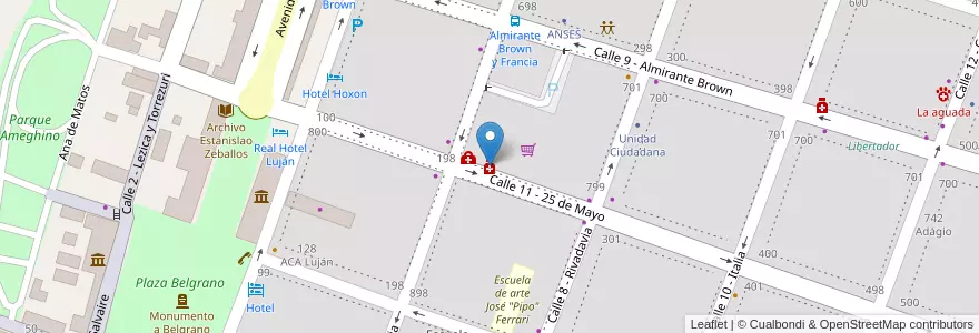 Mapa de ubicacion de Peretto en Arjantin, Buenos Aires, Partido De Luján.