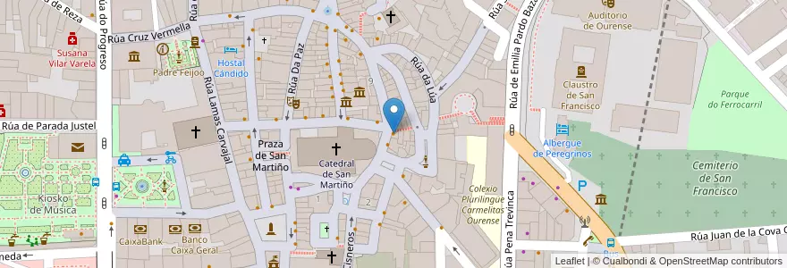 Mapa de ubicacion de Pérez en スペイン, ガリシア州, オウレンセ, Ourense, オウレンセ.