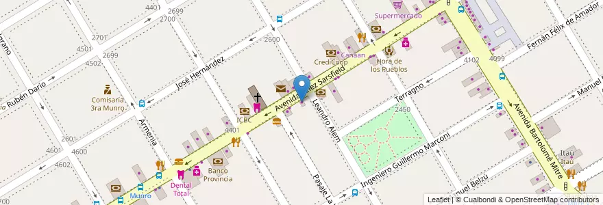 Mapa de ubicacion de Perfumeria Daniela en アルゼンチン, ブエノスアイレス州, Partido De Vicente López, Vicente López.