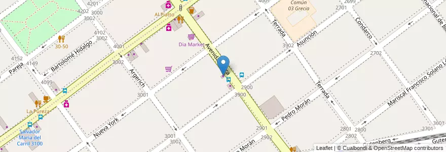 Mapa de ubicacion de Perfumeria Glamour, Agronomia en 아르헨티나, Ciudad Autónoma De Buenos Aires, 부에노스아이레스, Comuna 11, Comuna 15.