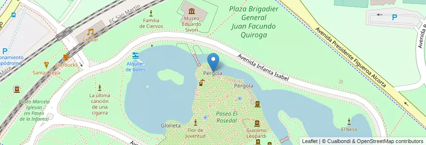 Mapa de ubicacion de Pérgola, Palermo en Argentinien, Ciudad Autónoma De Buenos Aires, Buenos Aires, Comuna 14.