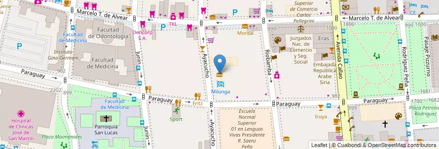 Mapa de ubicacion de Pericles, Recoleta en آرژانتین, Ciudad Autónoma De Buenos Aires, Comuna 2, Buenos Aires.