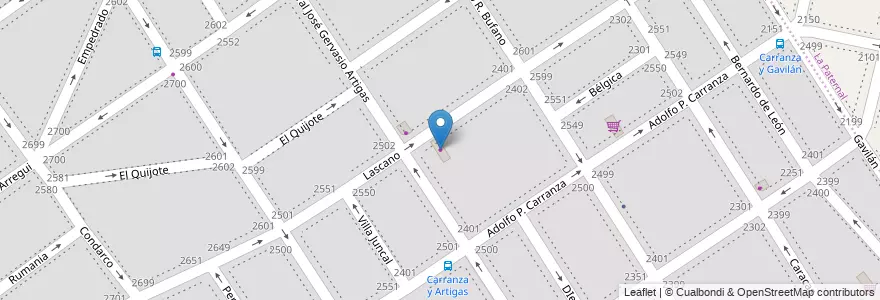 Mapa de ubicacion de Perla Outlet, Villa del Parque en Arjantin, Ciudad Autónoma De Buenos Aires, Buenos Aires, Comuna 11.