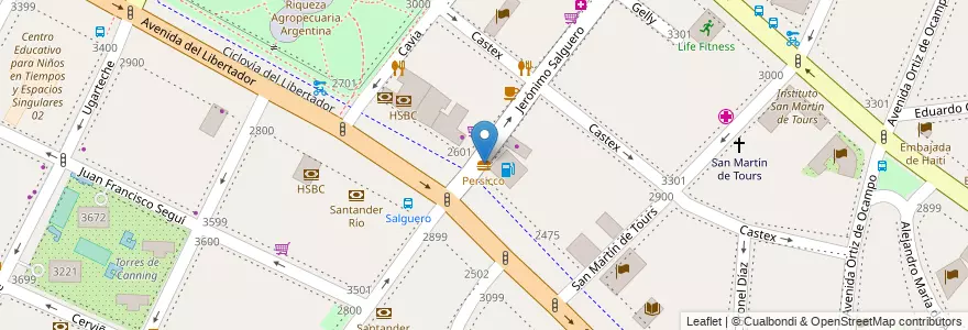 Mapa de ubicacion de Persicco, Palermo en Argentina, Ciudad Autónoma De Buenos Aires, Buenos Aires, Comuna 14.
