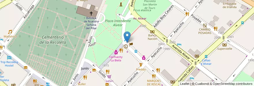 Mapa de ubicacion de Persicco, Recoleta en Argentinië, Ciudad Autónoma De Buenos Aires, Comuna 2, Buenos Aires.