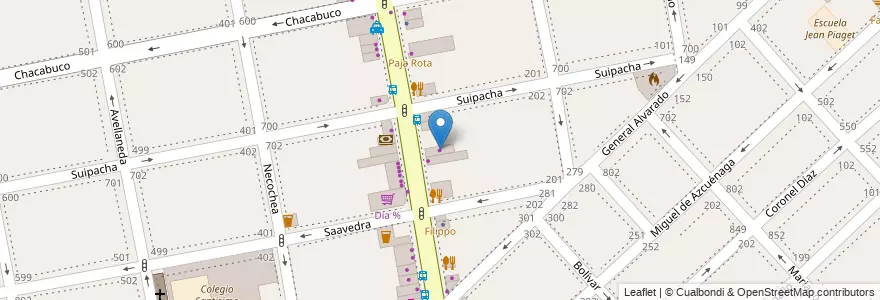 Mapa de ubicacion de Personal en Arjantin, Buenos Aires, Partido De La Matanza, Ramos Mejía.