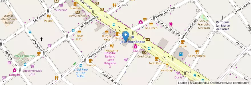 Mapa de ubicacion de Personal, Colegiales en Argentinië, Ciudad Autónoma De Buenos Aires, Buenos Aires, Comuna 13.