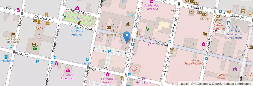 Mapa de ubicacion de Personal en 아르헨티나, Santa Fe, Departamento Rosario, Municipio De Rosario, 로사리오.