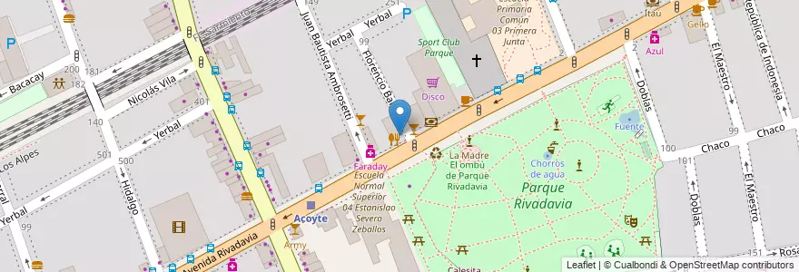 Mapa de ubicacion de Perssico, Caballito en アルゼンチン, Ciudad Autónoma De Buenos Aires, ブエノスアイレス, Comuna 6.