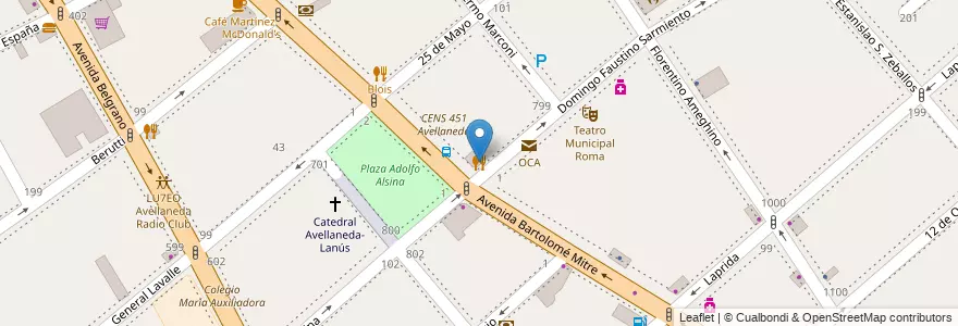 Mapa de ubicacion de Pertutti en الأرجنتين, بوينس آيرس, Partido De Avellaneda, Avellaneda.