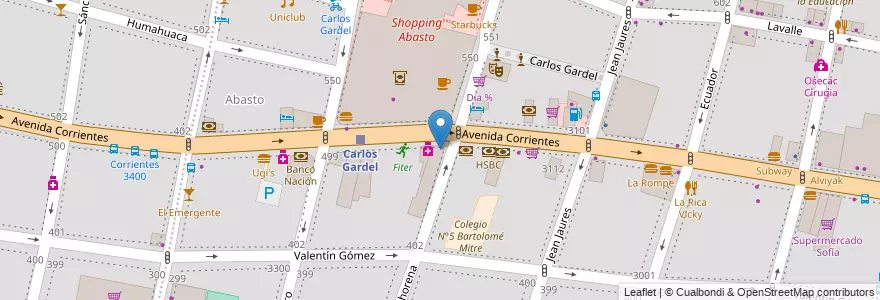 Mapa de ubicacion de Perutti, Balvanera en アルゼンチン, Ciudad Autónoma De Buenos Aires, Comuna 3, ブエノスアイレス.