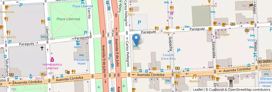 Mapa de ubicacion de Pestana Buenos Aires Hotel, Retiro en Аргентина, Буэнос-Айрес, Comuna 1, Буэнос-Айрес.