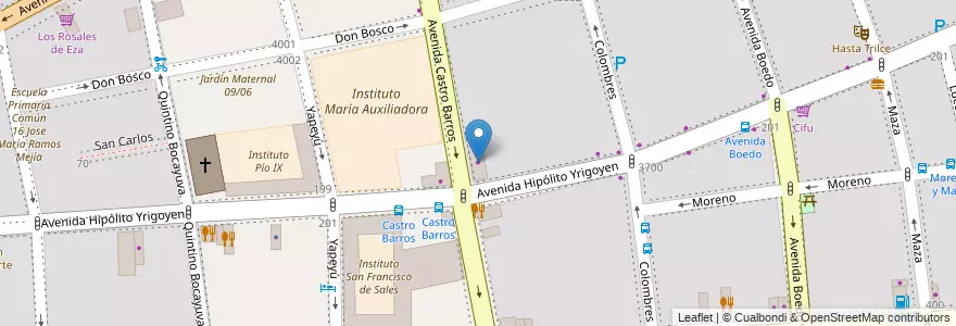 Mapa de ubicacion de Pestelli, Almagro en Аргентина, Буэнос-Айрес, Comuna 5, Буэнос-Айрес.