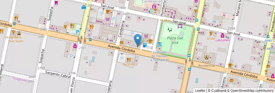 Mapa de ubicacion de Pet House en الأرجنتين, سانتا في, Departamento Rosario, Municipio De Funes, Funes.