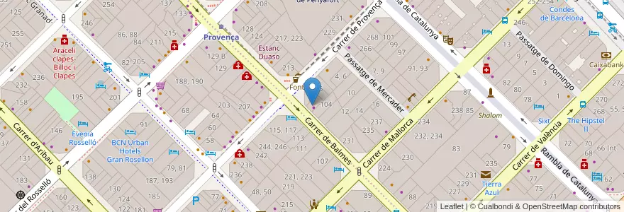 Mapa de ubicacion de Petit Bangkok en Испания, Каталония, Барселона, Барселонес, Барселона.