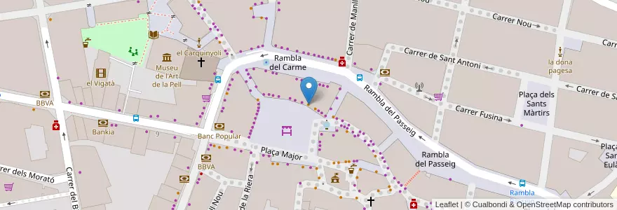 Mapa de ubicacion de Petit Bistro en اسپانیا, Catalunya, Barcelona, Osona, Vic.