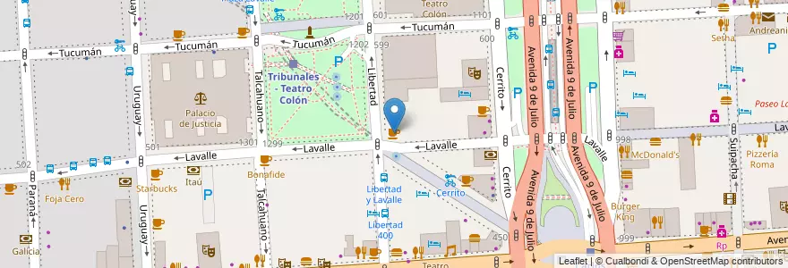Mapa de ubicacion de Petit Colón, San Nicolas en Argentinië, Ciudad Autónoma De Buenos Aires, Comuna 1, Buenos Aires.