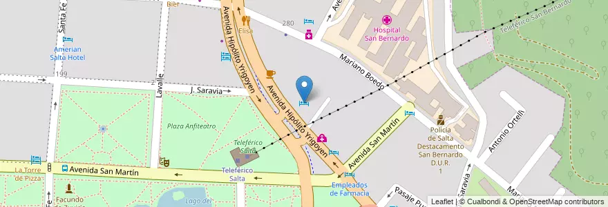 Mapa de ubicacion de Petit Hotel en Arjantin, Salta, Capital, Municipio De Salta, Salta.