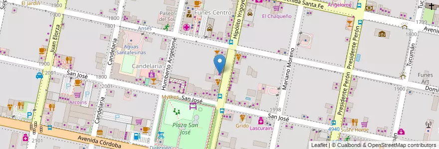 Mapa de ubicacion de Petit Jardín en Argentine, Santa Fe, Departamento Rosario, Municipio De Funes, Funes.