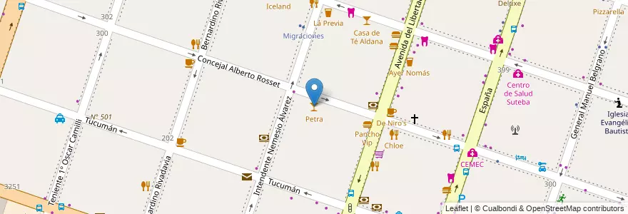 Mapa de ubicacion de Petra en Arjantin, Buenos Aires, Partido De Moreno, Moreno.