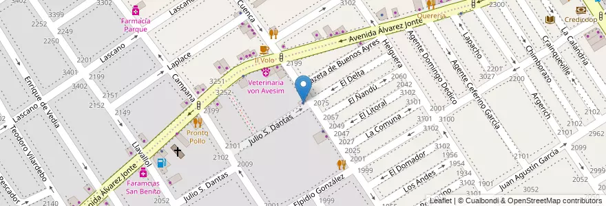 Mapa de ubicacion de Petri Bienes Raices, Villa Santa Rita en 阿根廷, Ciudad Autónoma De Buenos Aires, 布宜诺斯艾利斯, Comuna 11.