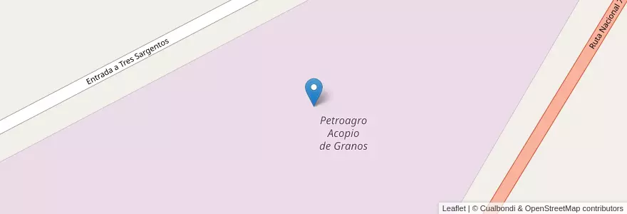 Mapa de ubicacion de Petroagro Acopio de Granos en Аргентина, Буэнос-Айрес, Partido De Carmen De Areco.