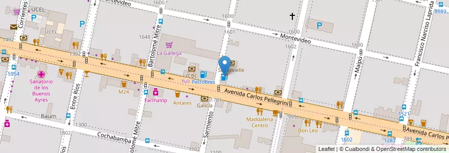 Mapa de ubicacion de Petrobras en Аргентина, Санта-Фе, Departamento Rosario, Municipio De Rosario, Росарио.