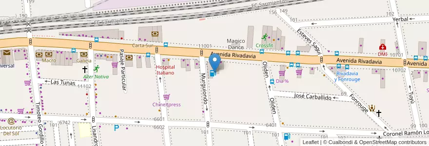 Mapa de ubicacion de Petrobras, Liniers en アルゼンチン, Ciudad Autónoma De Buenos Aires, Comuna 9, ブエノスアイレス, Comuna 10.